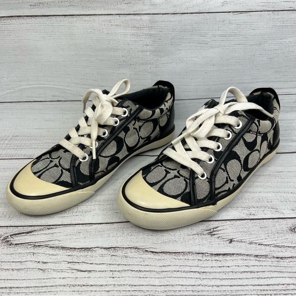Womens Coach Barrett Signature Canvas black Sneakers size 5.5 - Picture 14 of 15